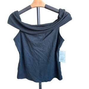 New with tag Black Off-Shoulder size large  Top